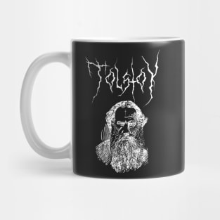 Leo Tolstoy Gothic Black Metal Mug